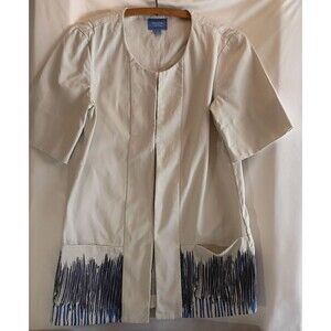 Simply Vera Vera Wang Long Jacket Cardigan Size M Cream And Blue